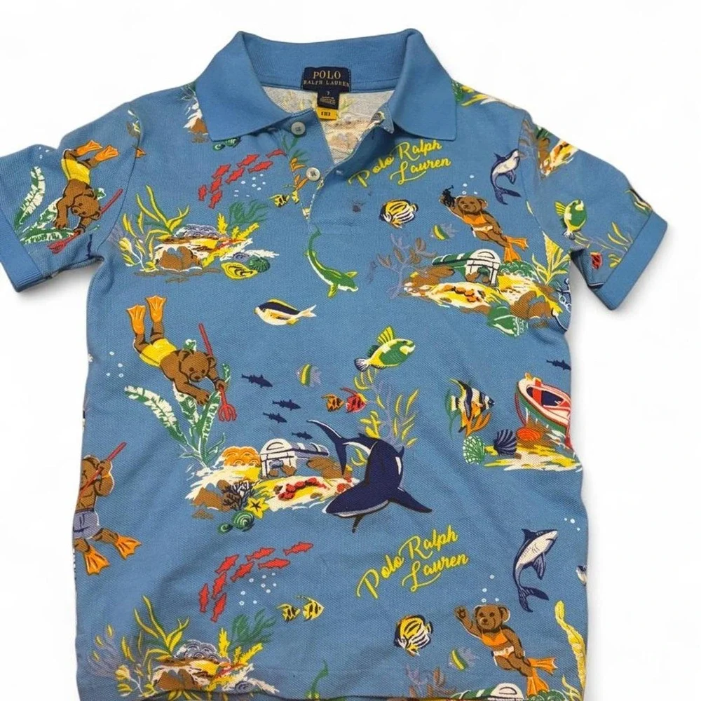 Polo Ralph Lauren boys size 7 blue polo shirt